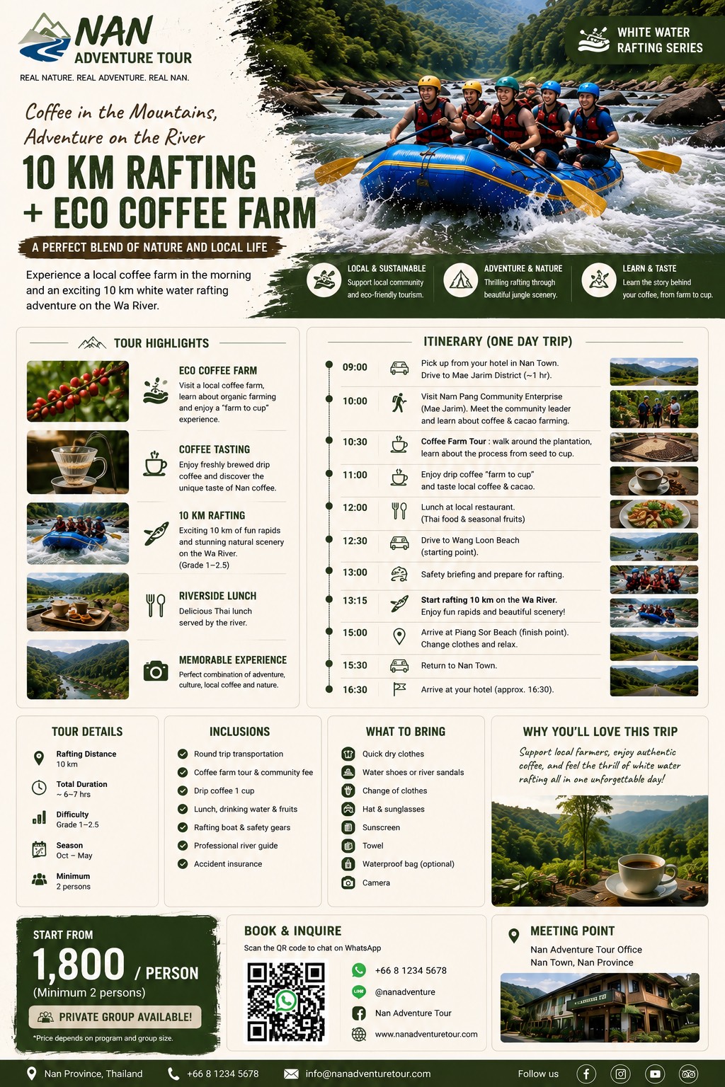 Eco coffee farm tour banner